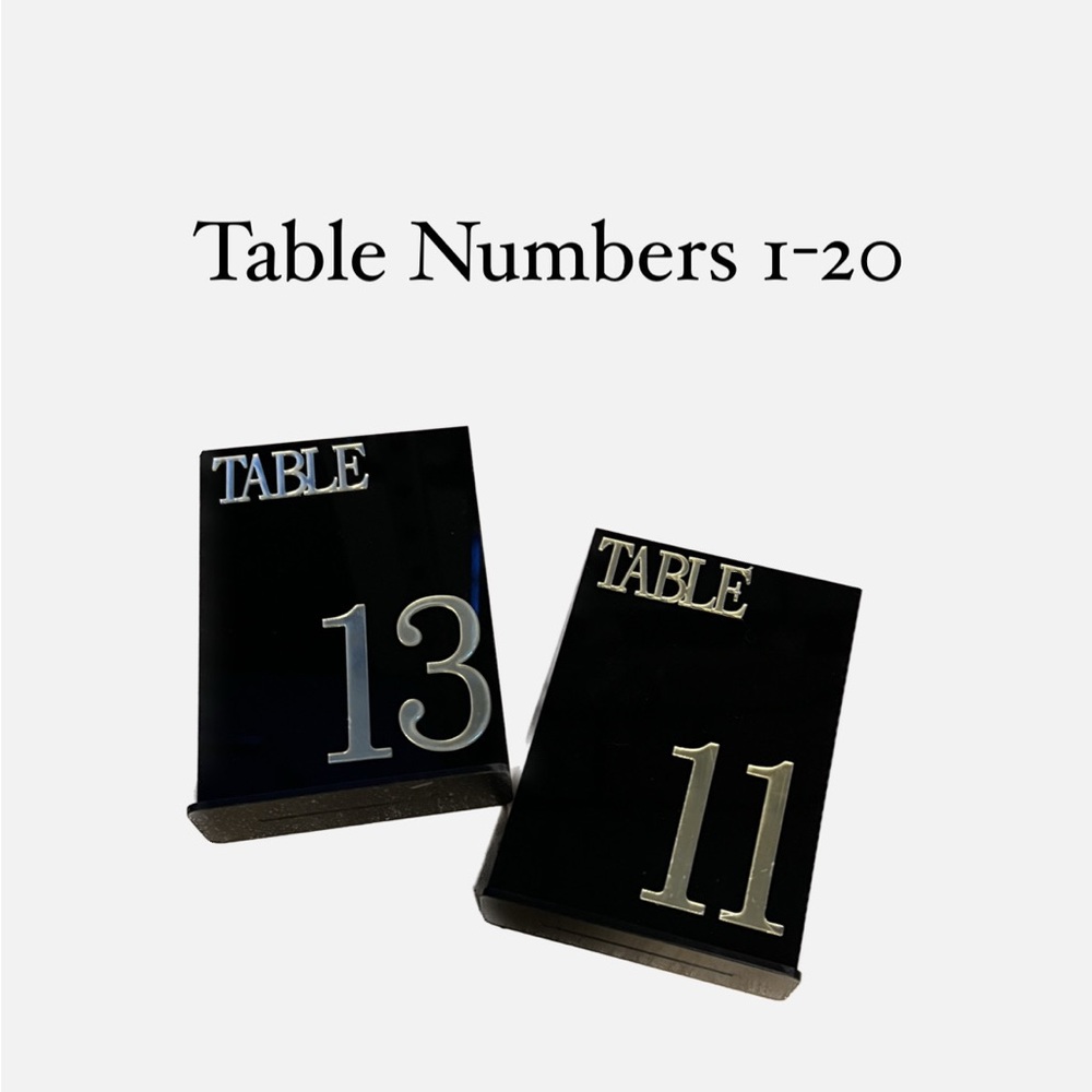 Table Numbers 1-20